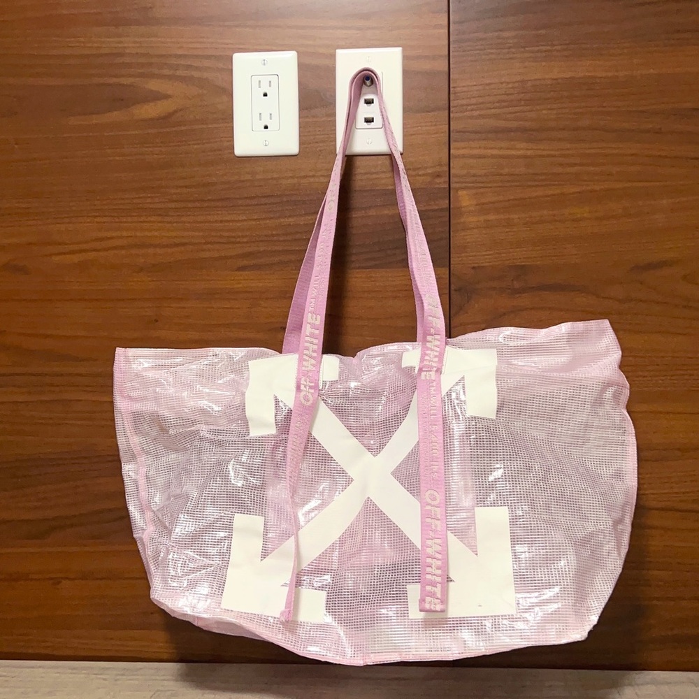 Off-White Beach Bag (Super cute pink color)